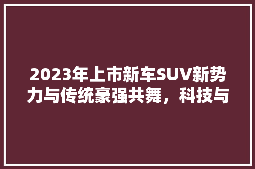 2023年上市新车SUV新势力与传统豪强共舞，科技与舒适并行