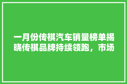 一月份传祺汽车销量榜单揭晓传祺品牌持续领跑，市场表现抢眼