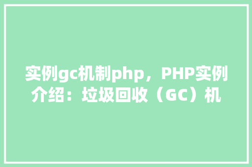 实例gc机制php，PHP实例介绍：垃圾回收（GC）机制详解