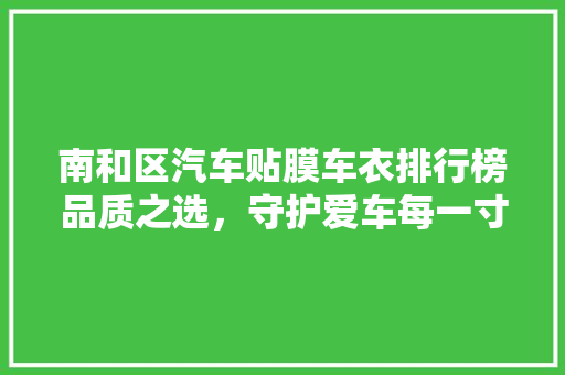 南和区汽车贴膜车衣排行榜品质之选，守护爱车每一寸肌肤  第1张