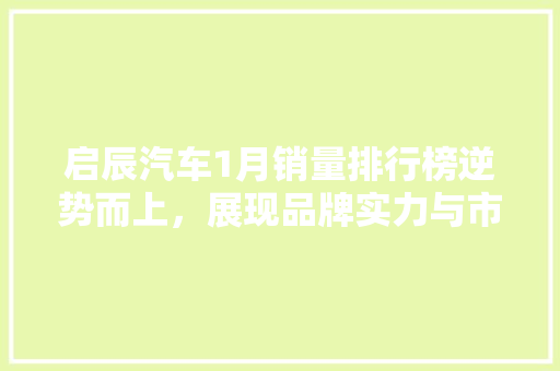 启辰汽车1月销量排行榜逆势而上，展现品牌实力与市场潜力